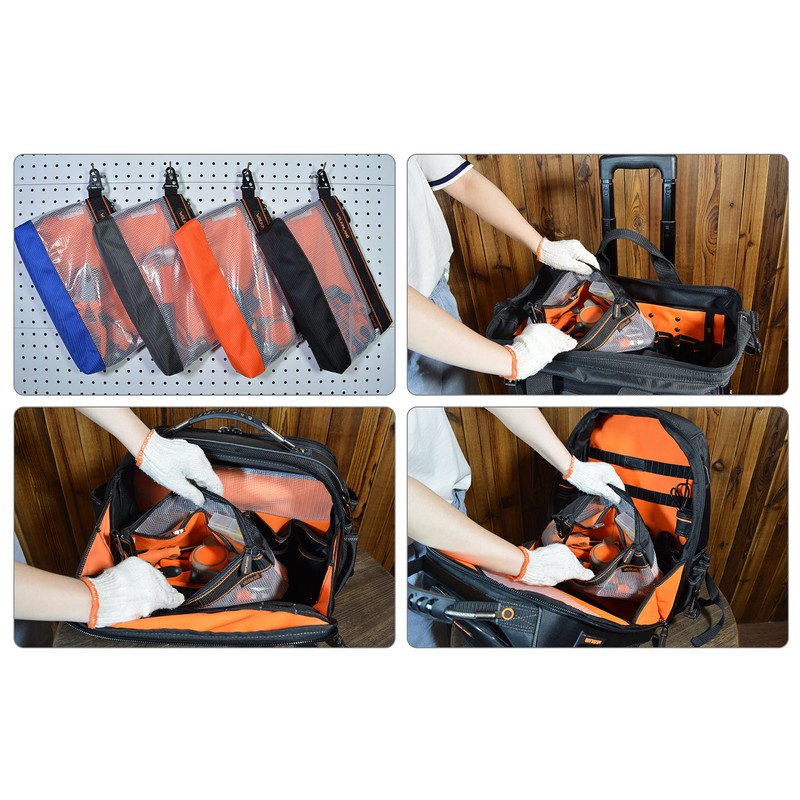 WELKINLAND Clear Tool Pouch, 4PCS Tool pouches, 13" Tools pouch,