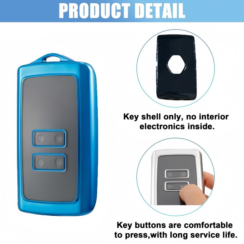MEDZUK 5 Colours Key Case, Compatible with Renault Arkana E-Tech