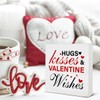 Valentines Day Decor Farmhouse Hugs Kisses and Valentine Wishes Wood