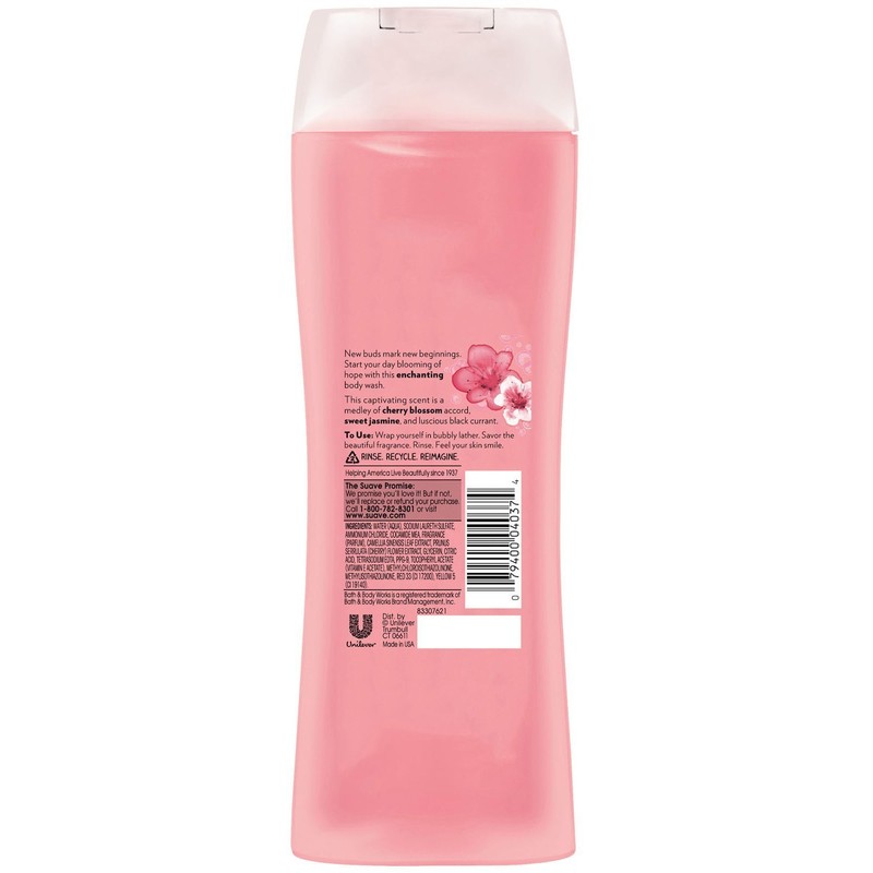 Suave, Essentials Body Wash 12oz, wild cherry blossom, 12 Fl.