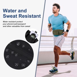 MAXTOP Fanny Pack Men Women Running Waist Bag Fashion Waist Bag Waterproof Travel Money Belt Phone Holder for Yoga Gym Jogging Workout Fitness Training, lightgrey