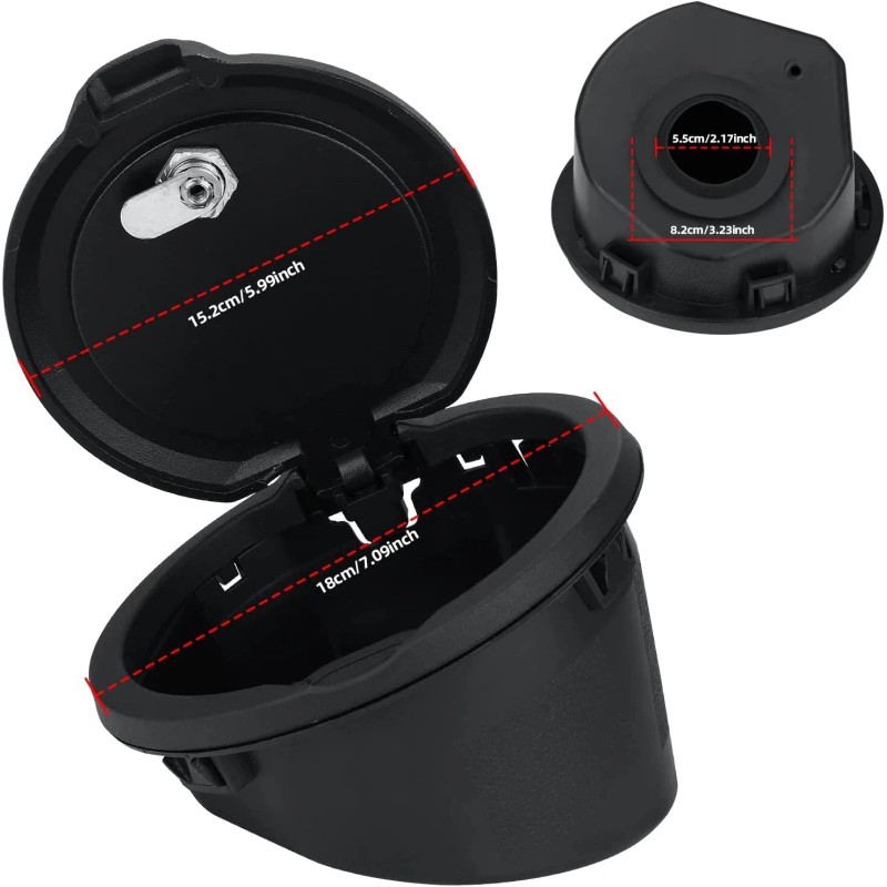 RITESS Fuel Filler Door Locking Gas Tank Cap Cover for