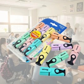 Stationery and Office Supply, pilgi Supplies Highlighter Pastel Set 6saek for school, and desk organization, writing planning or paper accessory, Korean