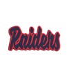 (2" x 4") Raiders - Navy Blue/Red Embroidered Iron on