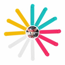 Plastic Food Bag Clips Resealable Vegetable Storage Bags Sealer Reusable Airtight Sealing Peg For Home Kitchen Office Fridge Ideal For Snack Protection Safe Polythene Seal Assorted Color (Pack Of 12)