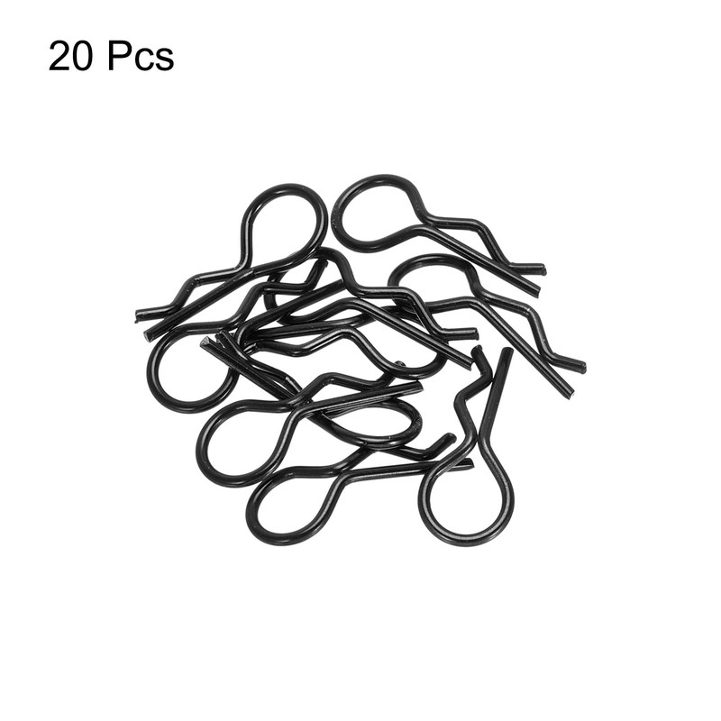 sourcing map 20pcs 30-Degree Angle RC Body Clips Bent Springy