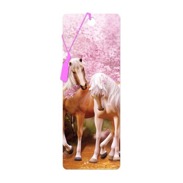 3D LiveLife Bookmark - Spring Love from Deluxebase. A Horse