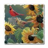 Thirstystone Cardinal & Sunflowers Single Tumbled Tile Stone Coaster with