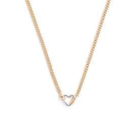 COACH Women's Signature Carabiner Heart Pendant Necklace