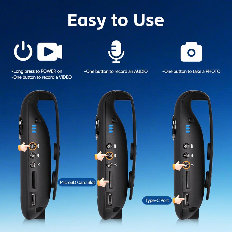 CAMMHD 1080P Mini Body Camera, 32GB Small Pocket Cam with