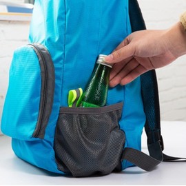 ANKROYU Foldable Hiking Backpack Waterproof Lightweight Collapsible Backpack with Multi Pocket 16L Capacity for Outdoor Travel Camping Hiking Made of Nylon Oxford Cloth Unfolded Si (Blue)