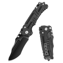 Outdoor Camping Stainless Steel Survival Hunting Knife Edc Tactical Knives Custom Folding Pocket Knifecolor: AT-1-B, blade length: 96mm, blade width: 38mm, type: Pocket Knife
