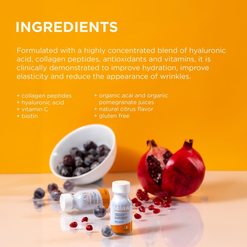 IMAGE Skincare, YANA Liquid Collagen Shots, 2500 mg Hydrolyzed Bovine