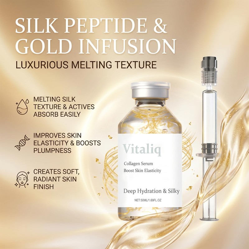 Korean Silk Peptide Serum, Deep Collagen Serum Silk Peptide Ampoule