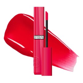 L'Oréal Paris Infallible Laque Resistance, Labial Líquido con Acabado Brillante, Brillo Instantáneo y Color de Larga Duración Hasta por 16h, Tono Pink