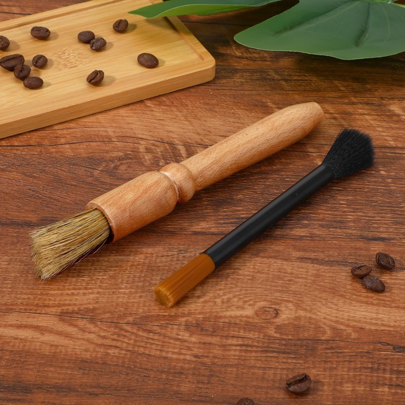 2 Pack Coffee Grinder Brush, Coffee Grinder Cleaning Brush Wooden
