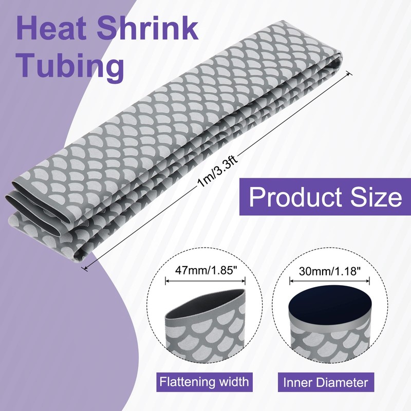 MECCANIXITY 3.3ft Heat Shrink Tubing for Fishing Rods, 1.8:1 Fish