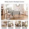 Veblandy Rectangle Tablecloth Weaved Textured Water Resistant Spill Proof Table