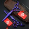 Purple Dragon Tijeras Estilista Barberia Degrafilado Kit 2 Peines 5.5