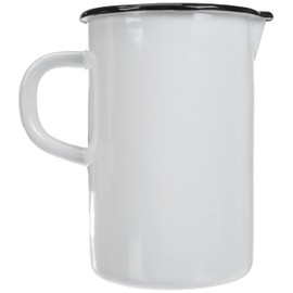 KRÜGER Karl Emaillierter Litermaß 1 L, Emaille, Weiß, 10 cm, 30 x 10 x 30 cm