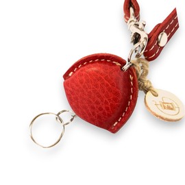 [MTA Leather works] Made in Japan Italian Leather Leather Reel Key Chain Key Car Key, red