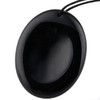 mookaitedecor Obsidian Thumb Stone Pendant, Crystal Gemstone Massage Stone with