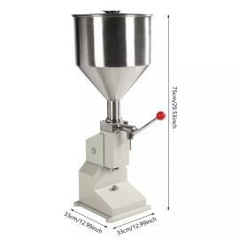 Liquid Filling Machine 5-50ml Manual Cosmetic Cream Paste Lotion Filler +Hopper
