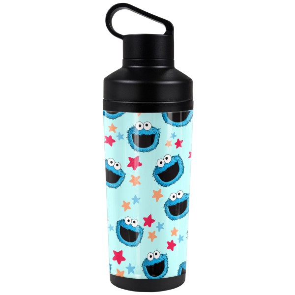 LOGOVISION Sesame Street Cookie Pattern 18oz Insulated Water Bottle