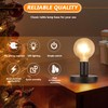 HUAREW Polished Metal Desktop Lamp Base, E26 E27 Screw Light