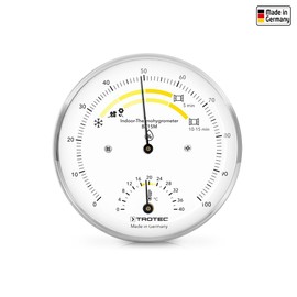 TROTEC BZ15M Thermohygrometer Hygrometer Thermometer Measuring Range 0°C to 40°C / 0% to 100% Measurement of Relative Humidity and Air Temperature Easy to Read and Interpretation