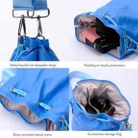 OneGo Cloud Camera Bag Small, Soft Camera Case Pouch Handbag compatible with Mirrorless Cameras/Nikon/Canon/Sony/Fuji/GoPro action cameras (blue, Small)