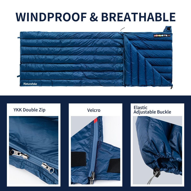 Naturehike Down Sleeping Bag Ultralight Sleeping Bag Compact Portable Envelope