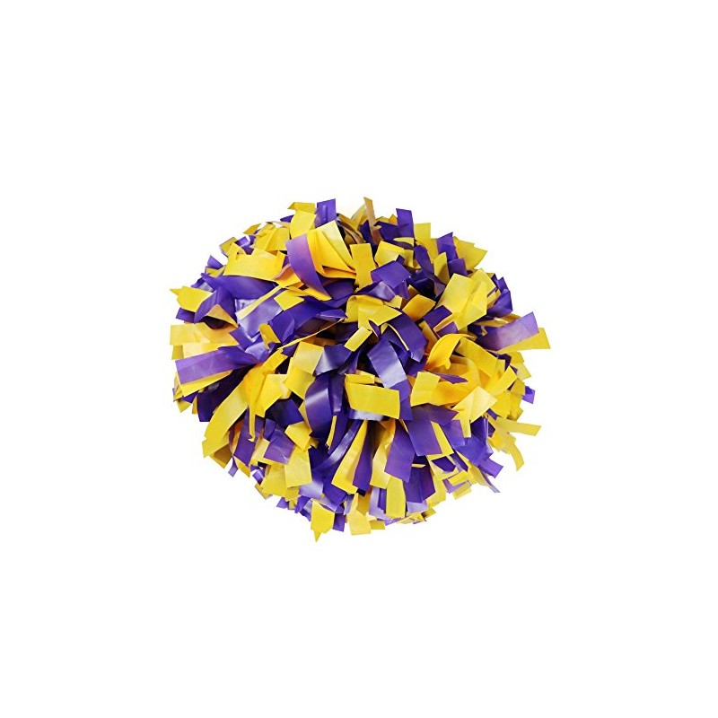 Danzcue 2 Pack 6" Plastic Cheerleading Pom Pom with Baton