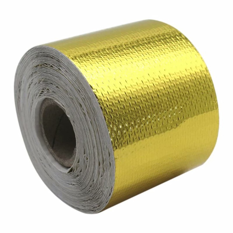 JRSAUTO 2" 30FT High-Temperature Heat Reflective Adhesive Backed Roll,Heat Wrap