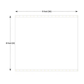 Outdoor Vinyl Curtain for Patio Furniture 12 Oz, Weather Resistant Patio Blackout Drapes for Dining Room Window with Rustproof Grommets for Pergola, Porch, Gazebos (8' H x 9' W, Black)