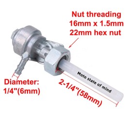 Unbranded Fuel Shut off Valve Petcock For Predator 7250W 9000W 13HP Generator 63970 63968