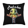 Funny - Peek-a-boo - Turtle Throw Pillow