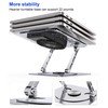 YTech Laptop Stand,with 360°Rotating Base,External Cooling Fan,Adjustable RGB Lighting,Ergonomic Foldable