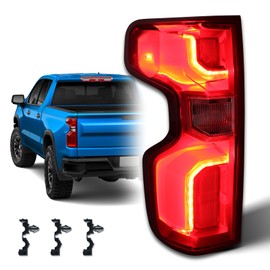 Ussbaye LED Tail Light Compatible with 2019-2025 Chevy Silverado 1500 RST/LT Trailboss/LTZ/High Country /ZR2 Taillights Assembly with Bulb and Harness GM2800311 84678149 （ Left Driver Side ）