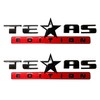 2 Count Black+Red 3D Texas Edition Emblem Compatible with Chevy
