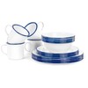 Red Co. 16-Piece Enamelware Metal Dinnerware Set for 4, Solid