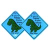 Tek Automotive T-Rex Dinosaur Funny Car Sign – Twin Pack,