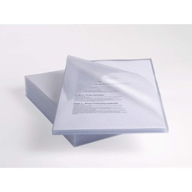 Rexel Nyrex Premium A4 Anti-Slip Document Folder, Clear Embossed, Extra Strong 130mic, Cut Flush, L-Folder, Pack 25, 2102211