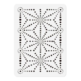 Doodlream Modern Geometric Dotted Star Wall Stencil for Painting, 29.7 x 21cm Osaka Geometric Plastic Reusable Stencil for Wood Burning, DIY Craft Art Stencil Template on Fabric Canvas Journal Tile