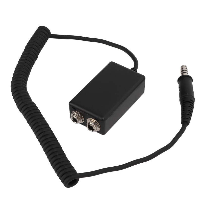 150cm/59.06in Universal Aviation Headset Cable Adapter Helicopter U174 Male to