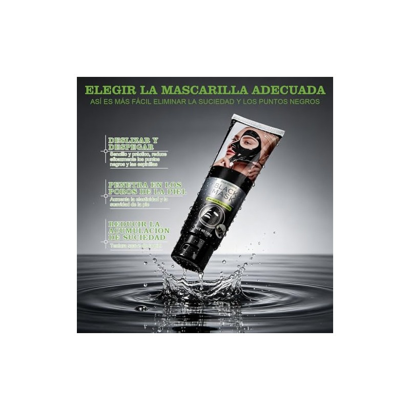 Mascarilla Carbón Activado 2 Tubos Puntos Negros Limpieza Poros 120g