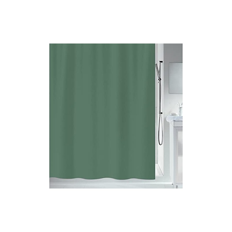 Spirella Primo Anti-Mould Shower Curtain - Anti-Bacterial, Washable, Waterproof -