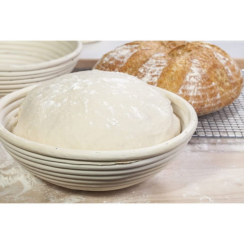 Voarge Round Proofing Basket, Diameter 25 cm, Height 8.5 cm,