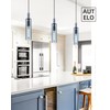 AUTELO Blue Pendant Lights, 1-Light Modern Pendant Lights Kitchen Island,