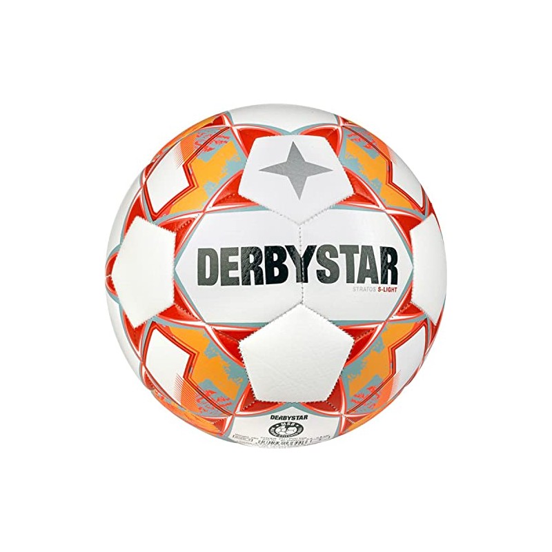 Derbystar Unisex Youth Stratos S-Light v23 Football, White Green, 5